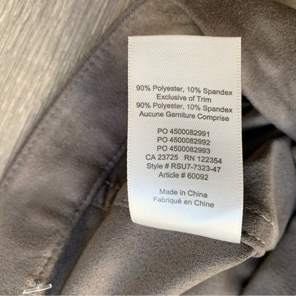 Aritzia Wilfred Free Centinela Mini Skirt Faux Suede Button Grey Size 6 - Picture 10 of 12